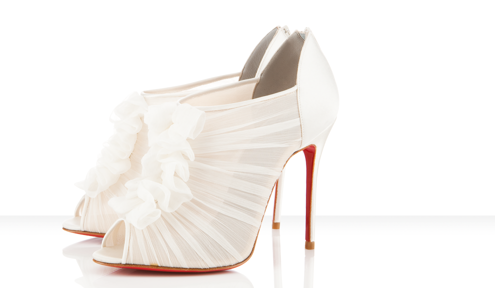 white louboutin wedding shoes